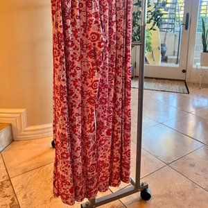 Billabong Red Floral Wide Leg Pants